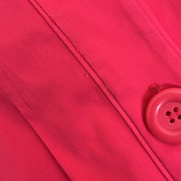 Spense Womens Rockabilly Dress Size 10 Bright Pink Square Sweetheart Neck - Flaw - Picture 10 of 16